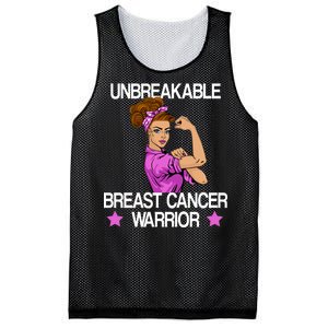 Unbreakable Breast Cancer Warrior Mesh Reversible Basketball Jersey Tank