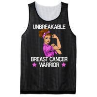 Unbreakable Breast Cancer Warrior Mesh Reversible Basketball Jersey Tank