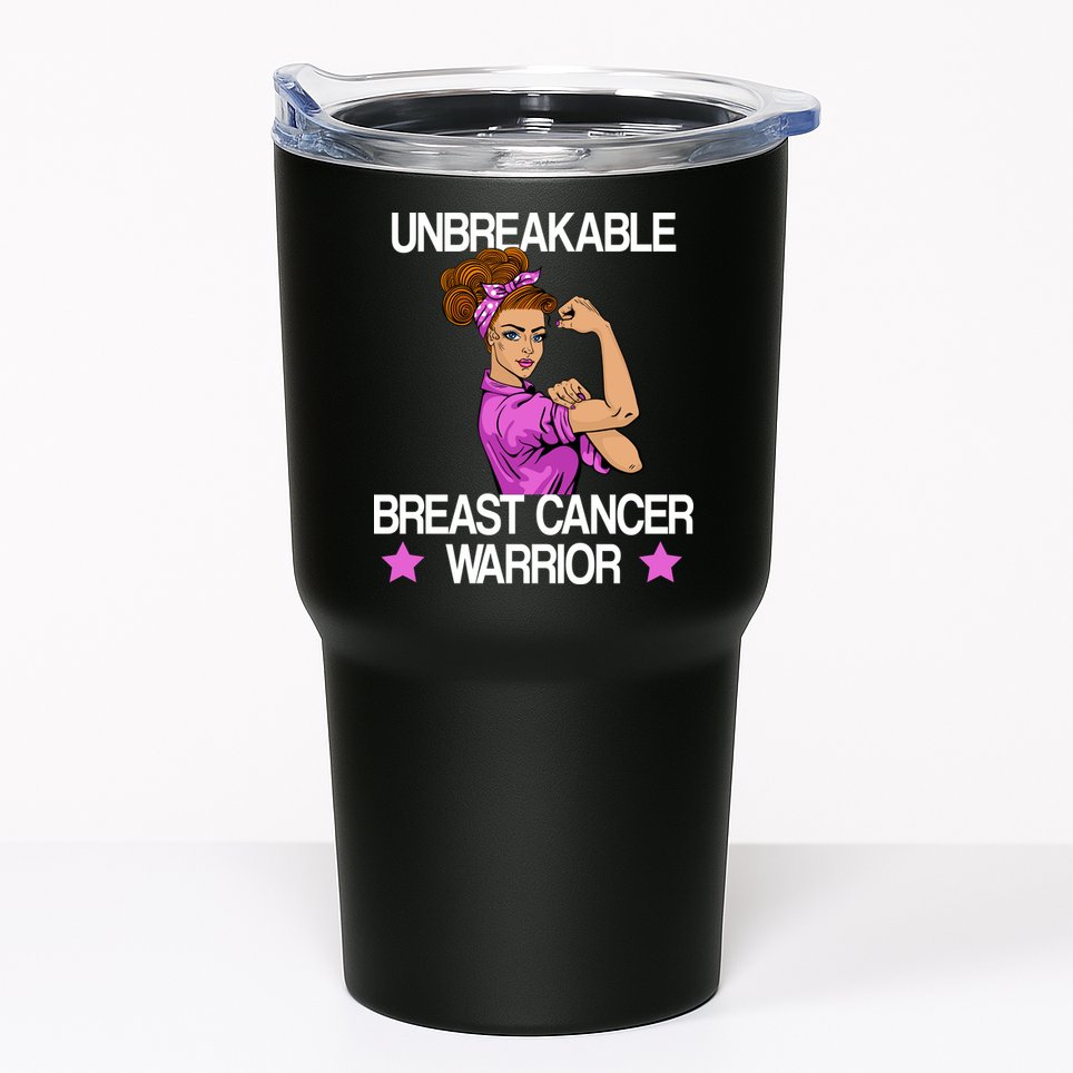 Unbreakable Breast Cancer Warrior Tumbler