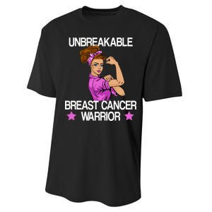 Unbreakable Breast Cancer Warrior Performance Sprint T-Shirt