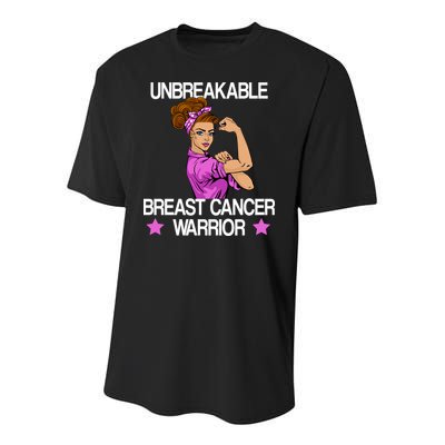 Unbreakable Breast Cancer Warrior Youth Performance Sprint T-Shirt