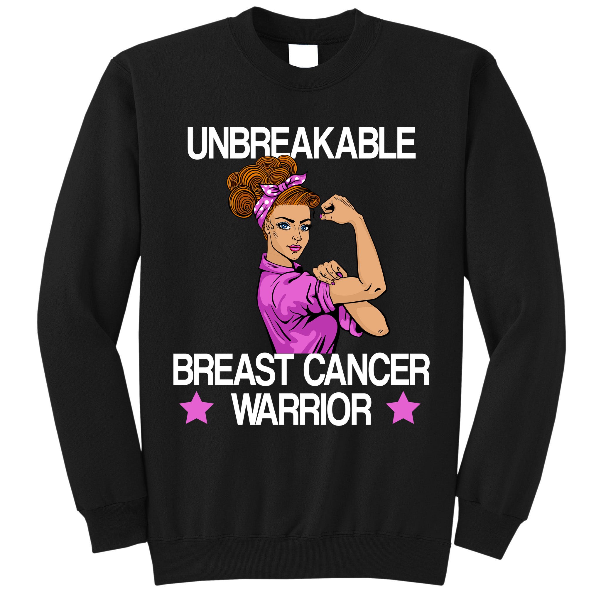 Unbreakable Breast Cancer Warrior Tall Sweatshirt