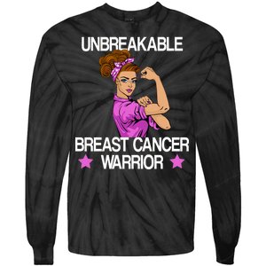 Unbreakable Breast Cancer Warrior Tie-Dye Long Sleeve Shirt