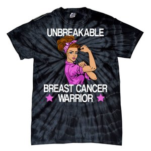 Unbreakable Breast Cancer Warrior Tie-Dye T-Shirt