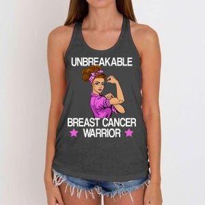 Unbreakable Breast Cancer Warrior Women's Knotted Racerback Tank