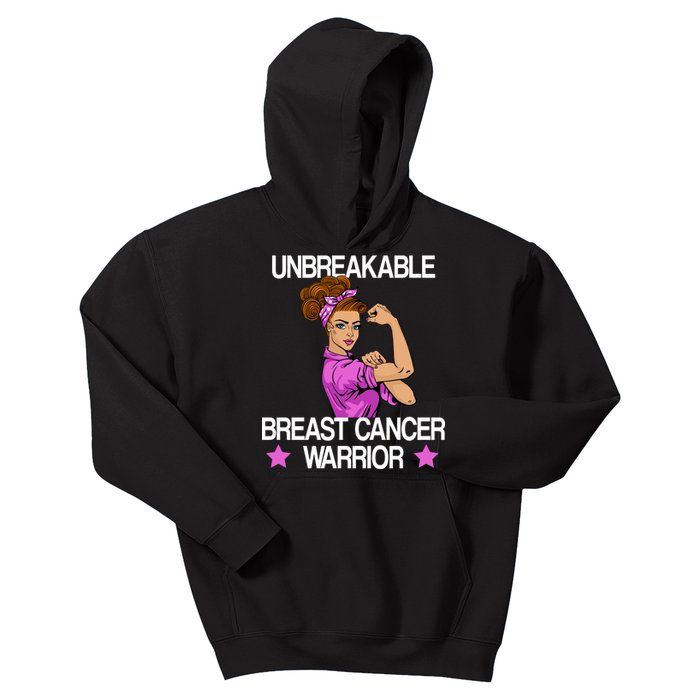 Unbreakable Breast Cancer Warrior Kids Hoodie