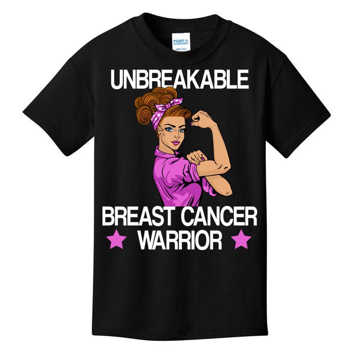 Unbreakable Breast Cancer Warrior Kids T-Shirt