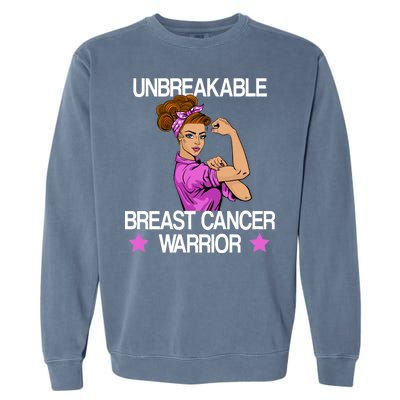 Unbreakable Breast Cancer Warrior Garment-Dyed Sweatshirt