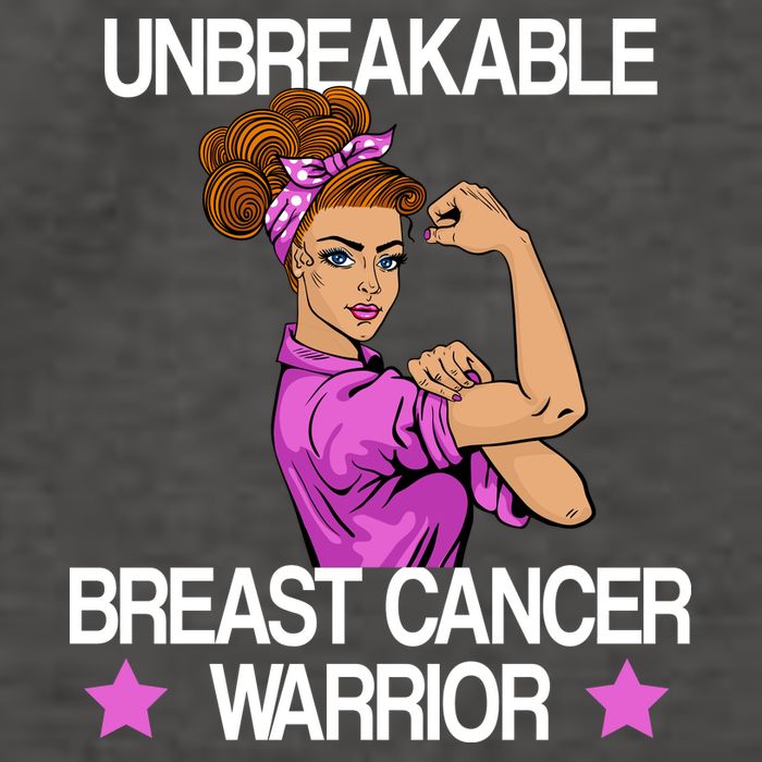 Unbreakable Breast Cancer Warrior Vector Backpack