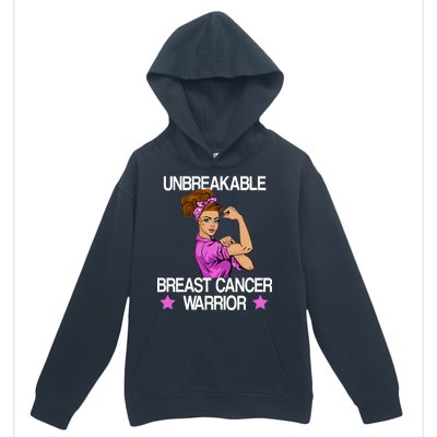 Unbreakable Breast Cancer Warrior Urban Pullover Hoodie