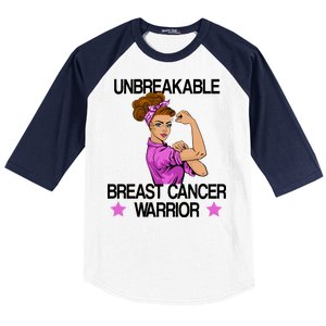 Unbreakable Breast Cancer Warrior Baseball Sleeve Shirt