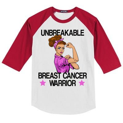 Unbreakable Breast Cancer Warrior Kids Colorblock Raglan Jersey