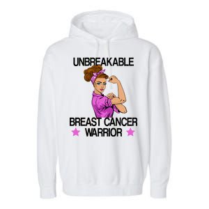 Unbreakable Breast Cancer Warrior Garment-Dyed Fleece Hoodie