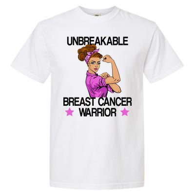 Unbreakable Breast Cancer Warrior Garment-Dyed Heavyweight T-Shirt