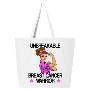 Unbreakable Breast Cancer Warrior 25L Jumbo Tote