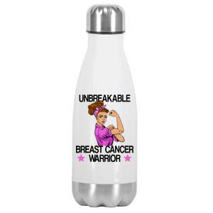 Unbreakable Breast Cancer Warrior Stainless Steel Insulated Water Bottle