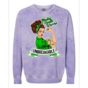 Unbreakable Mental Health Warrior Colorblast Crewneck Sweatshirt