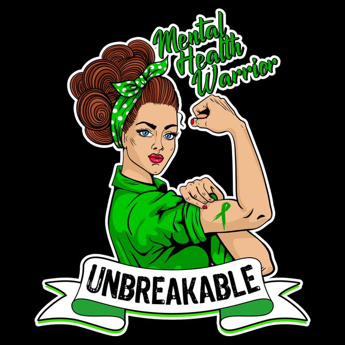 Unbreakable Mental Health Warrior Cooling Performance Crew T-Shirt