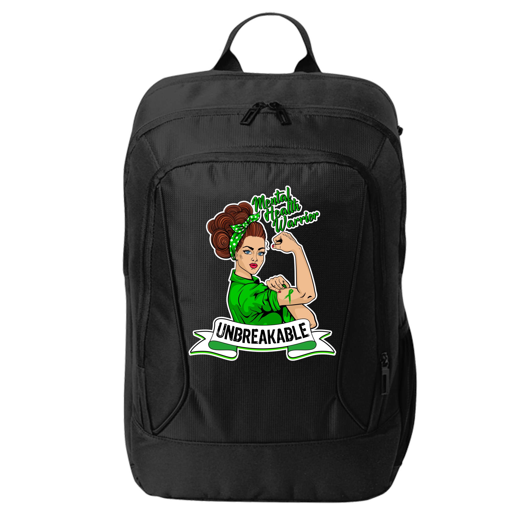 Unbreakable Mental Health Warrior City Backpack