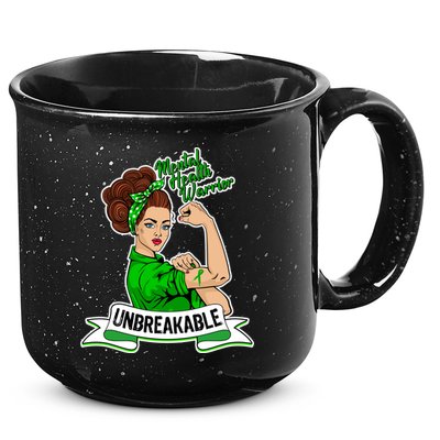 Unbreakable Mental Health Warrior 15oz Campfire Ceramic Mug