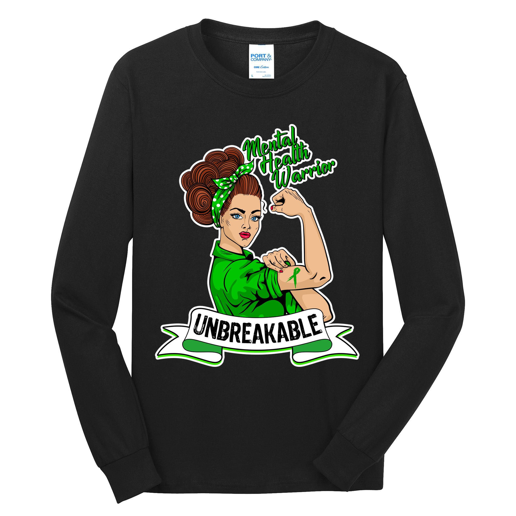 Unbreakable Mental Health Warrior Tall Long Sleeve T-Shirt