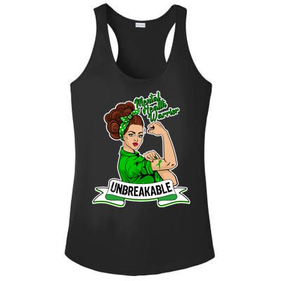 Unbreakable Mental Health Warrior Ladies PosiCharge Competitor Racerback Tank