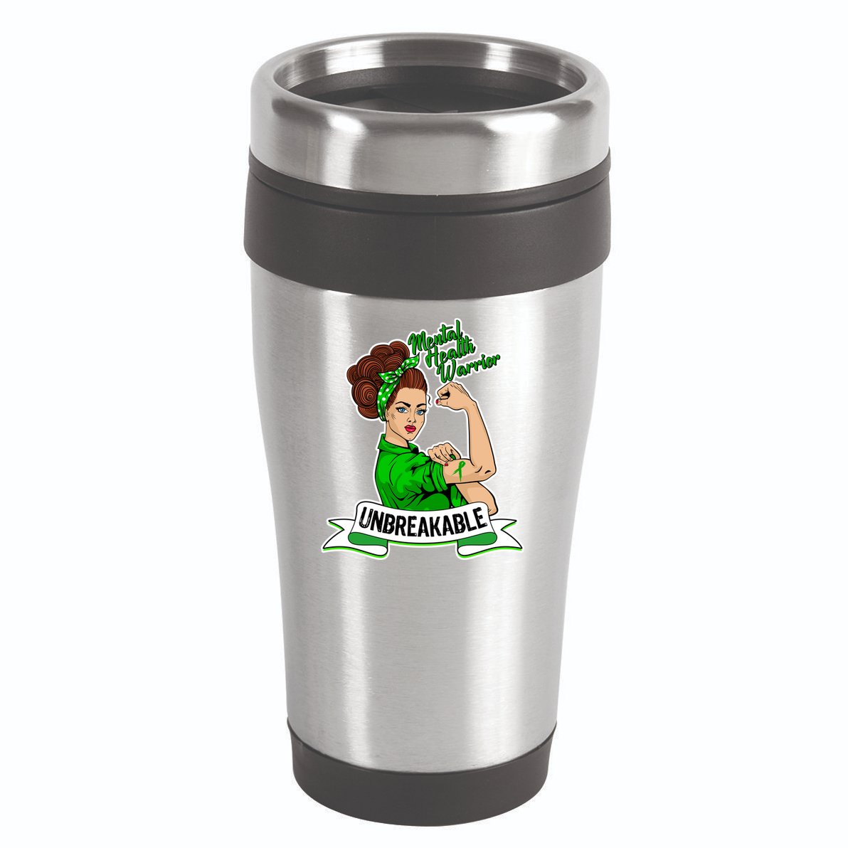 Unbreakable Mental Health Warrior 16oz Travel Tumbler