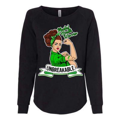 Unbreakable Mental Health Warrior Womens California Wash Sweatshirt