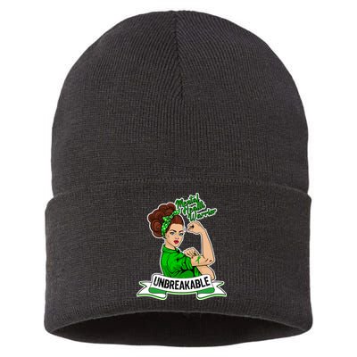 Unbreakable Mental Health Warrior Sustainable Knit Beanie
