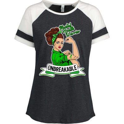 Unbreakable Mental Health Warrior Enza Ladies Jersey Colorblock Tee