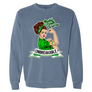 Unbreakable Mental Health Warrior Garment-Dyed Sweatshirt