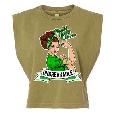 Unbreakable Mental Health Warrior Garment-Dyed Women's Muscle Tee