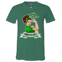 Unbreakable Mental Health Warrior V-Neck T-Shirt