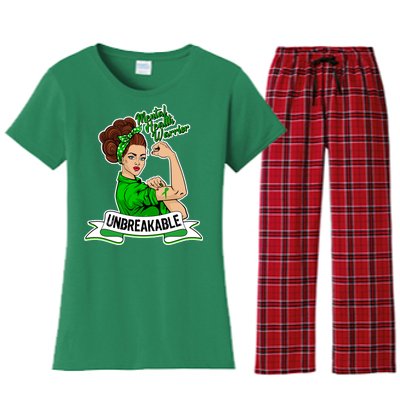 Unbreakable Mental Health Warrior Women's Flannel Pajama Set