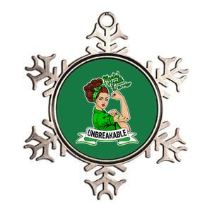 Unbreakable Mental Health Warrior Metallic Star Ornament