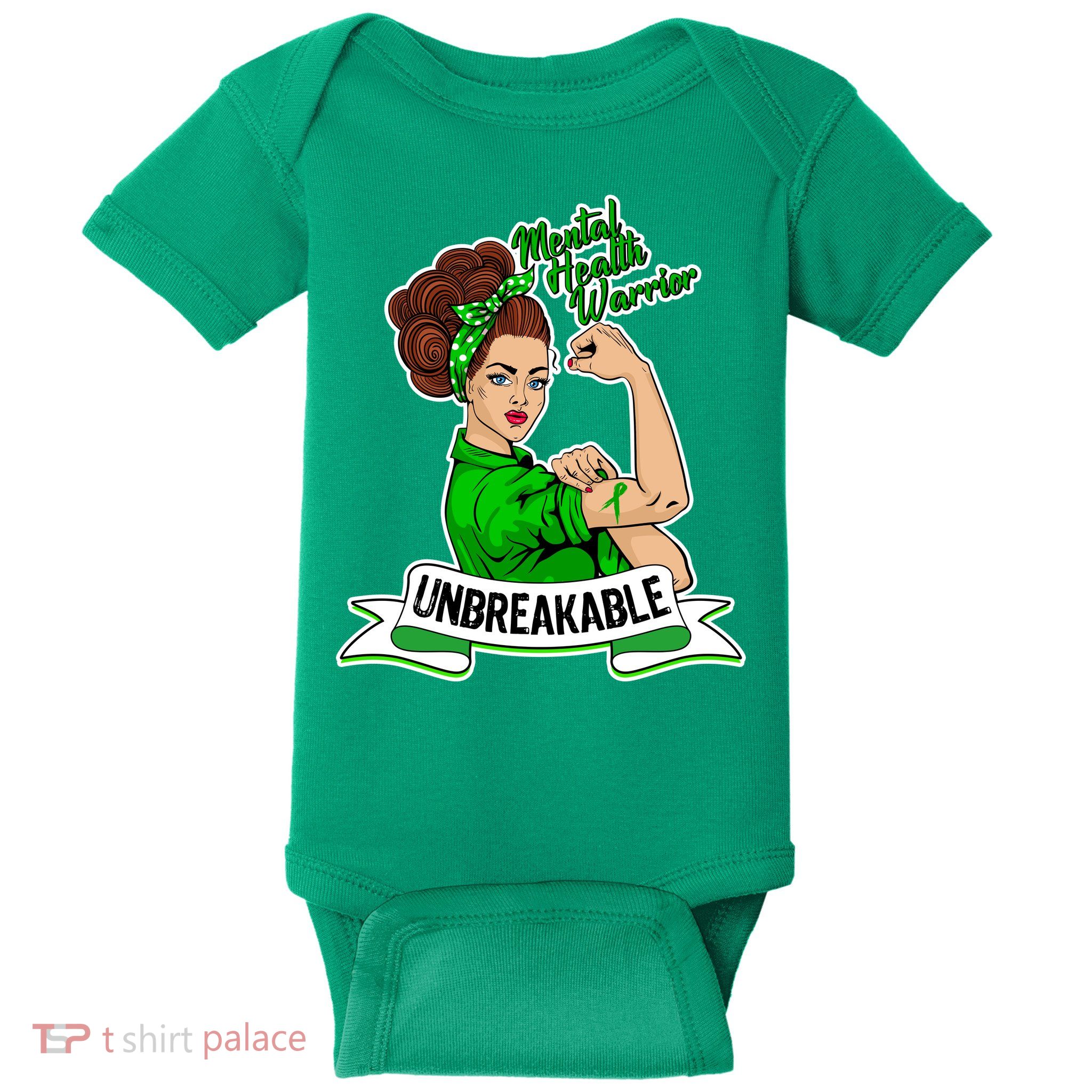 Unbreakable Mental Health Warrior Baby Bodysuit