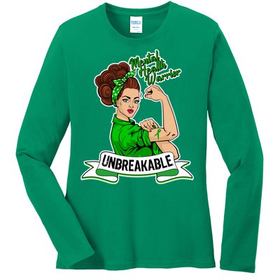 Unbreakable Mental Health Warrior Ladies Long Sleeve Shirt