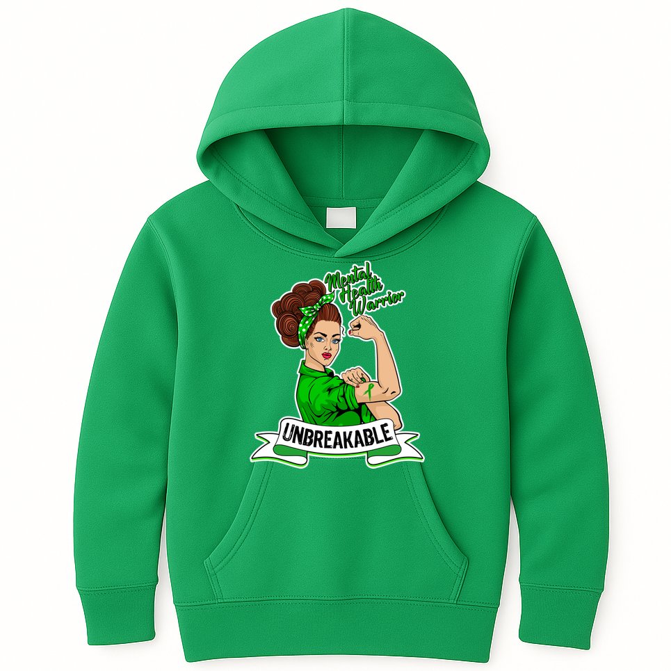 Unbreakable Mental Health Warrior Kids Hoodie
