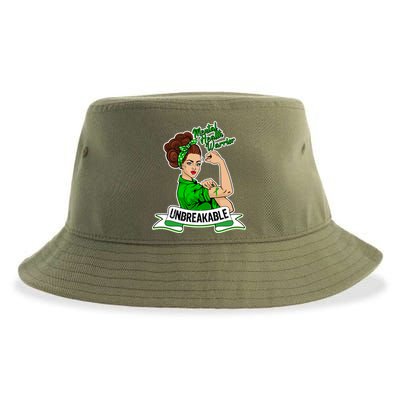 Unbreakable Mental Health Warrior Sustainable Bucket Hat