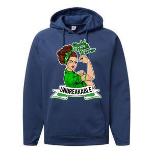 Unbreakable Mental Health Warrior Performance Fleece Hoodie