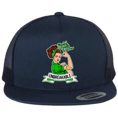 Unbreakable Mental Health Warrior Flat Bill Trucker Hat