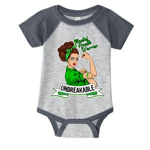 Unbreakable Mental Health Warrior Infant Baby Jersey Bodysuit