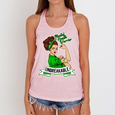 Unbreakable Mental Health Warrior Women's Knotted Racerback Tank