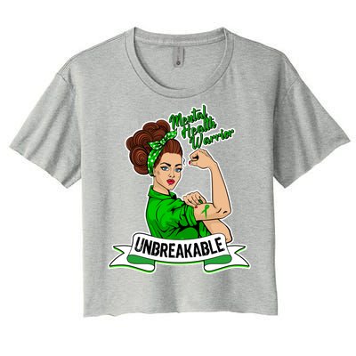 Unbreakable Mental Health Warrior Women's Crop Top Tee