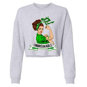 Unbreakable Mental Health Warrior Cropped Pullover Crew