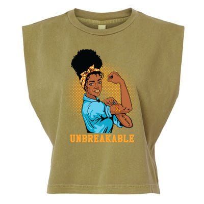 Unbreakable MS Warrior Garment-Dyed Women's Muscle Tee