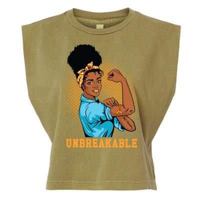 Unbreakable MS Warrior Garment-Dyed Women's Muscle Tee