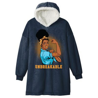 Unbreakable MS Warrior Hooded Wearable Blanket