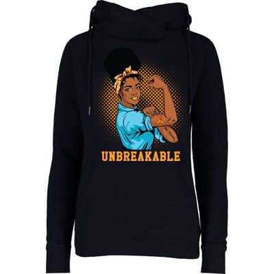 Unbreakable MS Warrior Womens Funnel Neck Pullover Hood