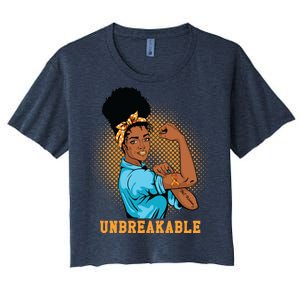 Unbreakable MS Warrior Women's Crop Top Tee